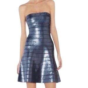 Herve Leger Mellie Sequined Mini Dress